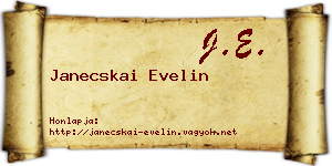 Janecskai Evelin névjegykártya
